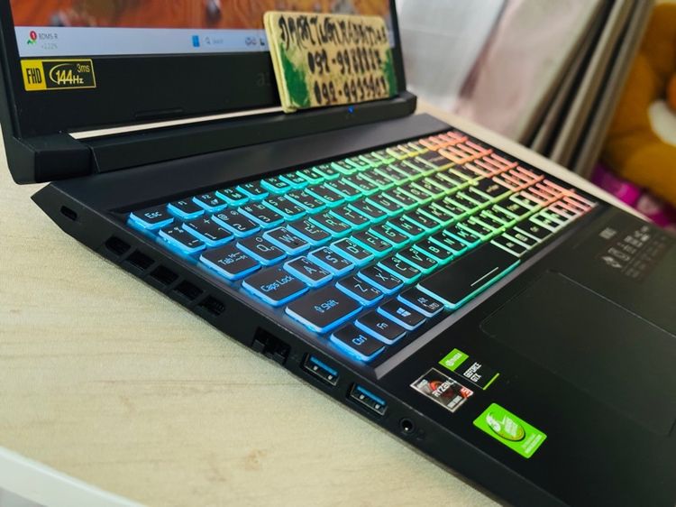 Acer Nitro Gaming Ryzen5 Series5 การ์ดจอแยก Nvidia GTX1650 ,Ram 8G , M.2 Pcle 512G จอ15.6" 144Hz คีย์บอร์ดไฟ RGB  รูปที่ 7
