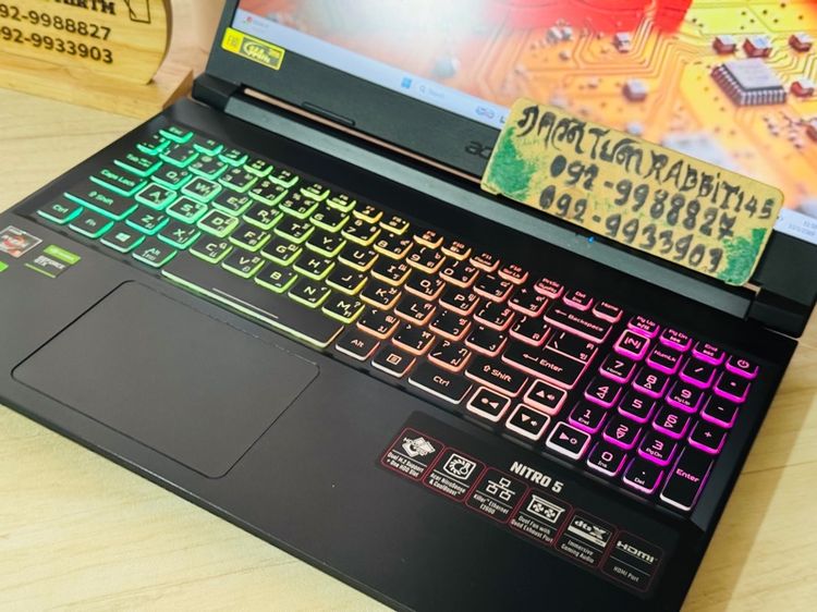 Acer Nitro Gaming Ryzen5 Series5 การ์ดจอแยก Nvidia GTX1650 ,Ram 8G , M.2 Pcle 512G จอ15.6" 144Hz คีย์บอร์ดไฟ RGB  รูปที่ 5