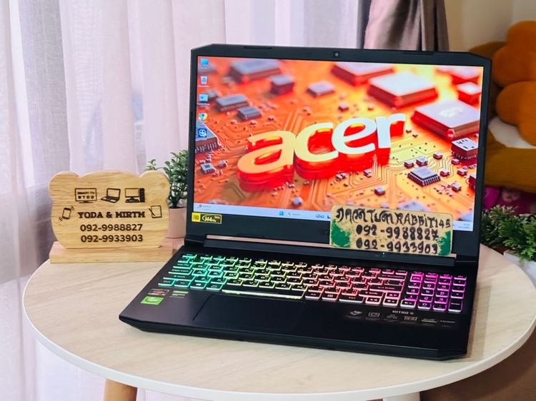Acer Nitro Gaming Ryzen5 Series5 การ์ดจอแยก Nvidia GTX1650 ,Ram 8G , M.2 Pcle 512G จอ15.6" 144Hz คีย์บอร์ดไฟ RGB  รูปที่ 2