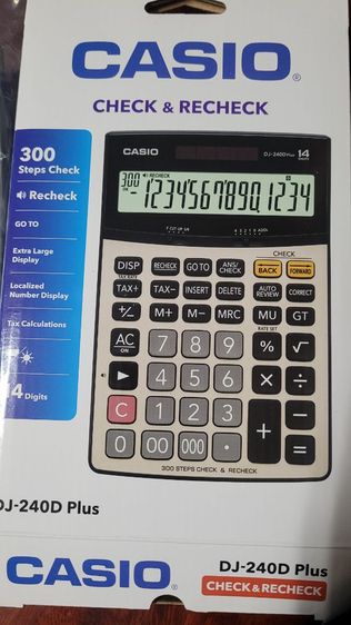 ขาย casio DJ-240Dpluse เครื่องคิดเลขตั้งโต๊ะ ยังไม่ใช้งาน ใหม่ รูปที่ 2