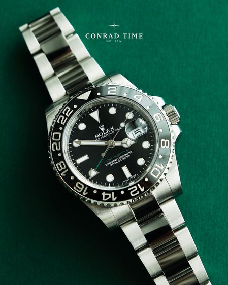 Rolex GMT-Master II 116710LN 'Green Hand Black Dial Oyster Steel 2014 40mm. Fullset 