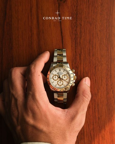 Rolex Daytona 116523 White Dial Yellow Gold Two-Tone Oyster 2014 40mm. Fullset 