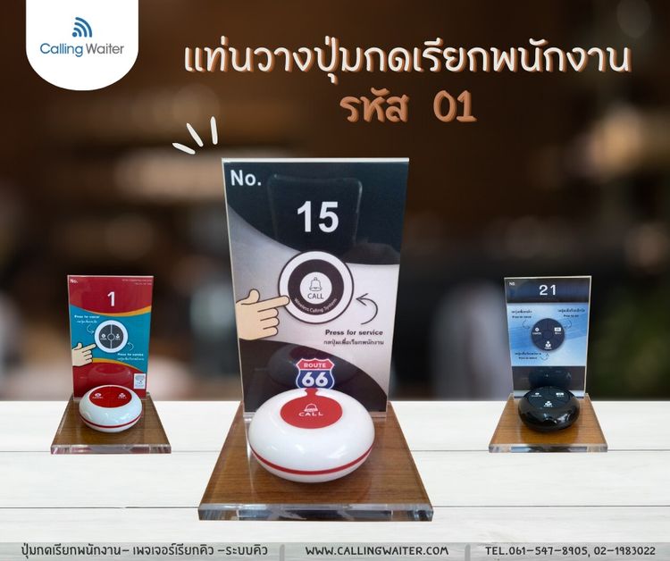 ปุ่มกดเรียกพนักงาน  (Wireless Calling System)    รูปที่ 7