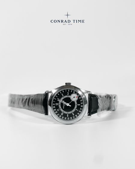 New Patek Calatrava 6006G-001 Black sunburst dial Black leather strap 2018 39mm. Fullset  รูปที่ 4