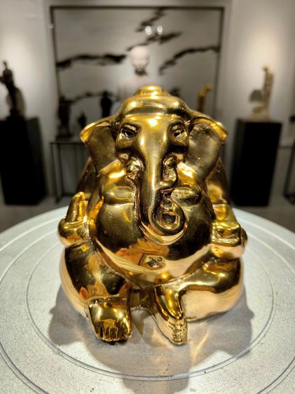 รูปหล่อ พระพิฆเนศ วรมุทรา ปางนั่งประทานพร พิมพ์โบราณ หน้าตัก 5 นิ้ว