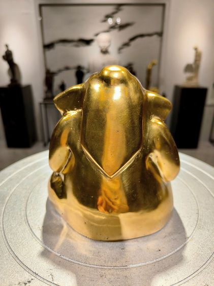 รูปหล่อ พระพิฆเนศ วรมุทรา ปางนั่งประทานพร พิมพ์โบราณ หน้าตัก 5 นิ้ว รูปที่ 4