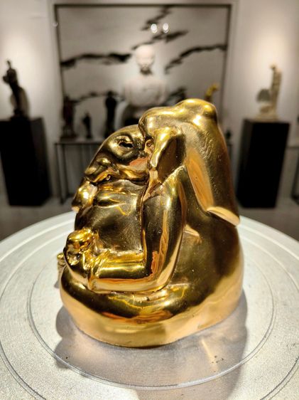 รูปหล่อ พระพิฆเนศ วรมุทรา ปางนั่งประทานพร พิมพ์โบราณ หน้าตัก 5 นิ้ว รูปที่ 3