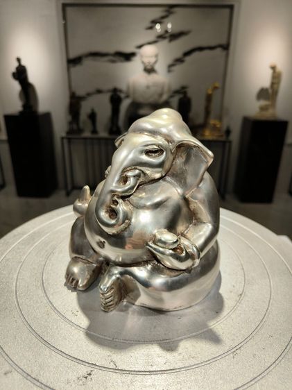 รูปหล่อ พระพิฆเนศ วรมุทรา ปางนั่งประทานพร พิมพ์โบราณ หน้าตัก 5 นิ้ว รูปที่ 2