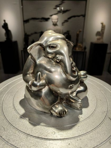 รูปหล่อ พระพิฆเนศ วรมุทรา ปางนั่งประทานพร พิมพ์โบราณ หน้าตัก 5 นิ้ว รูปที่ 6