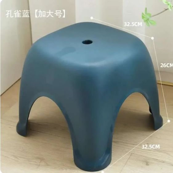 Plastic Anti Slip Small Stool For Showering, Household Use- Short Toiletries Footstool Children รูปที่ 5