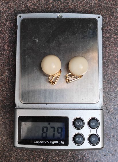 ต่างหูหนีบวัสดุธรรมชาติแท้ งานเก่า งานนอก ราคาแบ่งปันครับ รูปที่ 6