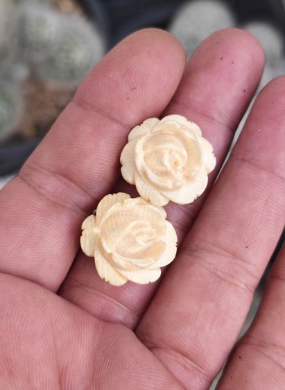 ต่างหูหนีบวัสดุธรรมชาติแท้ งานเก่า งานนอก ราคาแบ่งปันครับ รูปที่ 2