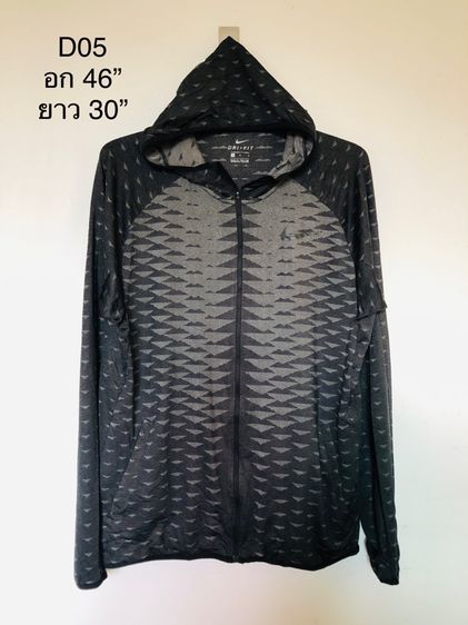 D05 Nike เสื้อคลุมใสวิ่งออกกำลังกายผ้ายืด อก 46” รูปที่ 2