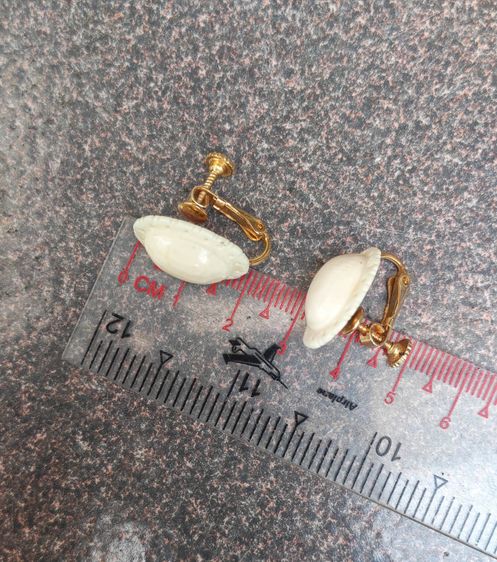 ต่างหูหนีบวัสดุธรรมชาติแท้ งานเก่า งานนอก ราคาดีๆครับ รูปที่ 5