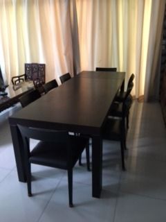  ITALIAN POLIFORM DINING TABLE 8 LEATHER CHAIRS รูปที่ 2
