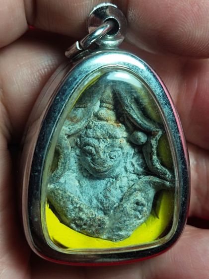 พระอุปคุต เนื้อชินเก่าๆ หลังยันต์