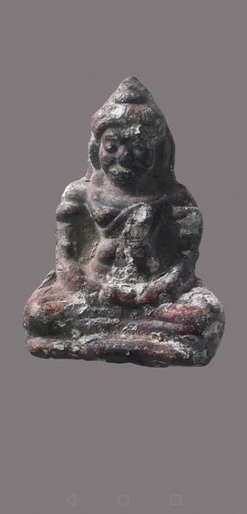 พระร่วงนั่ง​ เนื้อสนิมแดง​ กรุลพบุรี