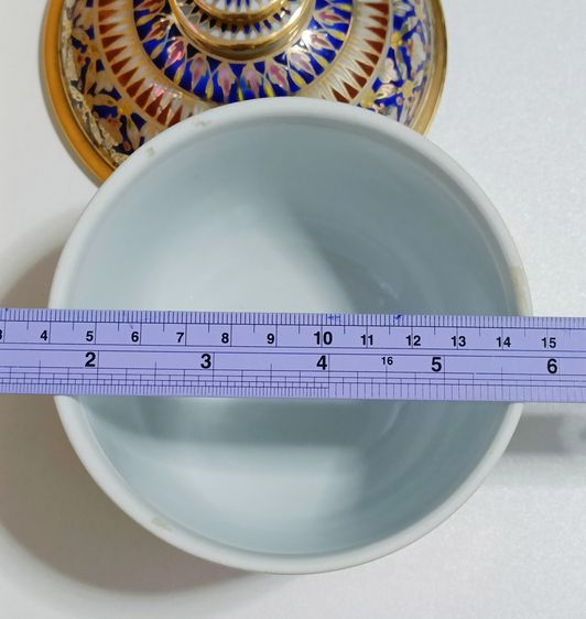 💟 โถเบญจรงค์ สูง 15 ซม. ใบใหญ่ รูปที่ 5