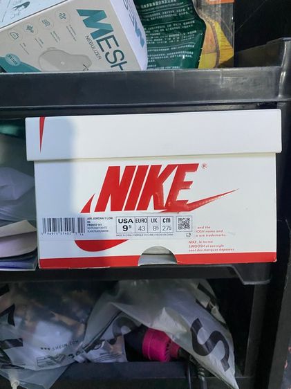 ขาว หนังแท้ รองเท้าผ้าใบ UK 9 | EU 43 1/3 | US 9.5 Nike jodan1 low