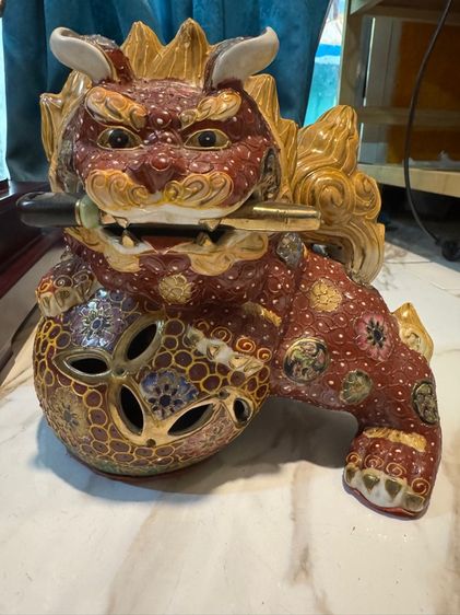 เจ้าแม่กวนอิม 1000 มือฐานไม้เก่า และปี่เซียะแกะลายทอง รูปที่ 4