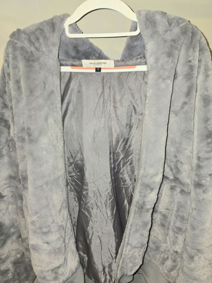 เสื้อกันหนาวขนนุ่ม มีฮู๊ด แบรนด์ญี่ปุ่น Gallis Addiction (ของแท้)  สีเทาเข้ม รูปที่ 5