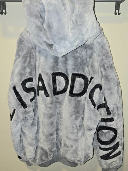 เสื้อกันหนาวขนนุ่ม มีฮู๊ด แบรนด์ญี่ปุ่น Gallis Addiction (ของแท้)  สีเทาเข้ม