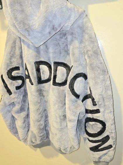 เสื้อกันหนาวขนนุ่ม มีฮู๊ด แบรนด์ญี่ปุ่น Gallis Addiction (ของแท้)  สีเทาเข้ม รูปที่ 3