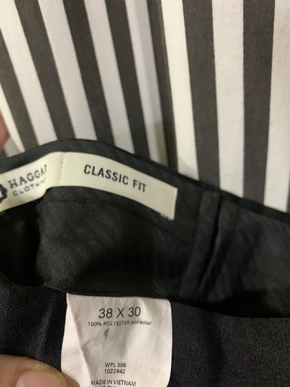 กางเกงสีดำ ขายาวทรงคลาสสิก Haggar Classic Fit No-Iron  Classic Fit Straight Leg 38 x40  รูปที่ 7