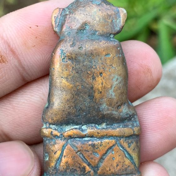 พระงั่งเขมรตาแดง เนื้อทองแดงเถื่อน รูปที่ 8