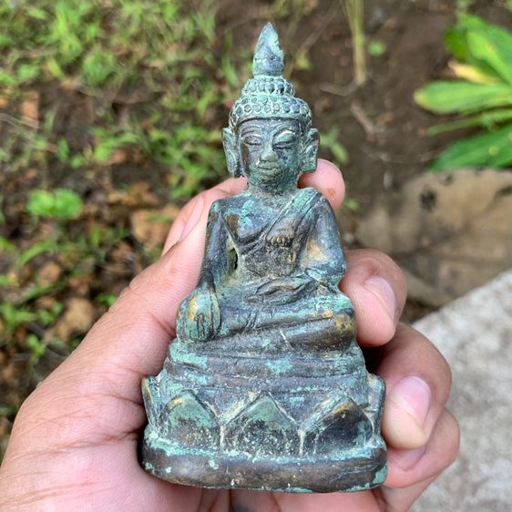 พระเชียงแสน เนื้อสัมฤทธิ์ กรุเชียงราย รูปที่ 2