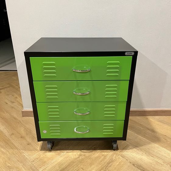 ตู้เหล็ก Sure ล้อเลื่อน 4 ลิ้นชัก สีเขียวเหนี่ยวทรัพย์ รูปที่ 7