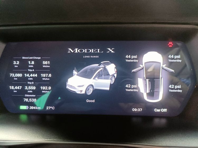 รถ Tesla Model-X Performance 4WD สี ขาว