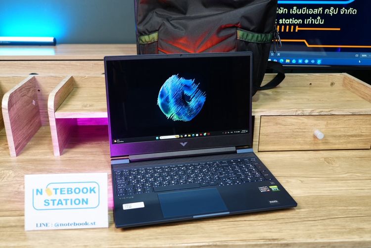 HP Victus Gaming 15 Ryzen5-5600H RTX3050Ti(4GB) Ram8 SSD512 จอ15.6 FHD 144Hz สเปคสูง เครื่องสวย ดีไซน์เรียบหรู ขายเพียง 17,990.- รูปที่ 4