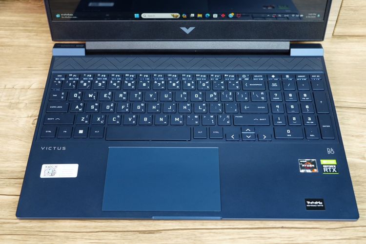 HP Victus Gaming 15 Ryzen5-5600H RTX3050Ti(4GB) Ram8 SSD512 จอ15.6 FHD 144Hz สเปคสูง เครื่องสวย ดีไซน์เรียบหรู ขายเพียง 17,990.- รูปที่ 5