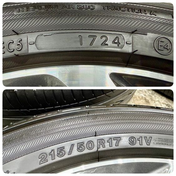 ล้อแม็ก HONDA CIVIC ขอบ 17” สภาพสวย ยาง YOKOHAMA 215-50R17 ปี 24 ดอกยางสวยพร้อมใช้งาน รูปที่ 10
