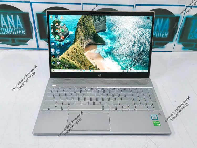 โน๊ตบุคเล่นเกมส์มือสอง HP Gaming Intel I7-8500U Ram8GB SSD1,000GB รูปที่ 2
