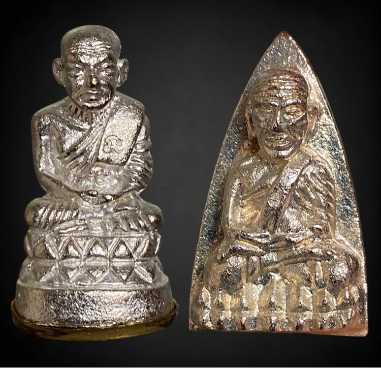 หลวงปู่ทวด ญสส.( รับพระ 2 องค์ ) เนื้อพรายเงิน ปี 43 เฉลิมพระเกียรติ 87 พรรษา พร้อมกล่องเดิม
