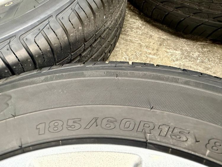 ล้อแม็ก HONDA CITY ขอบ 15” ถอดป้ายแดง ยาง MAXXIS 185-60R15 ปี 25 ตุ่มหน้ายางยังอยู่ครบ รูปที่ 10