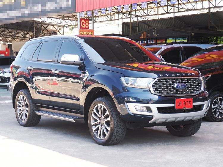 Ford Everest 2021 2.0 Titanium Plus 4WD Utility-car ดีเซล ไม่ติดแก๊ส เกียร์อัตโนมัติ น้ำเงิน รูปที่ 3