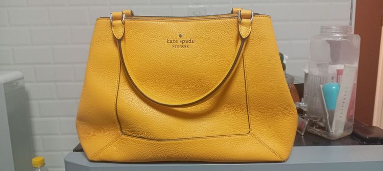 หญิง เหลือง หนังแท้ กระเป๋า Kate spade แท้ รุ่น Lena สี limited