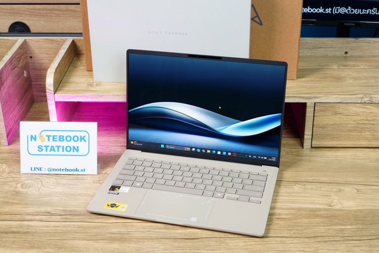 (ของใหม่)Asus Zenbook A14 Snapdragon X Elite X1E-78-100 Ram32 SSD1TB จอ14 WUXGA OLED สเปคสูง ฟังก์ชั่นจัดเต็ม เครื่องสวยดีไซน์บางเบา พร้อมปร รูปที่ 4