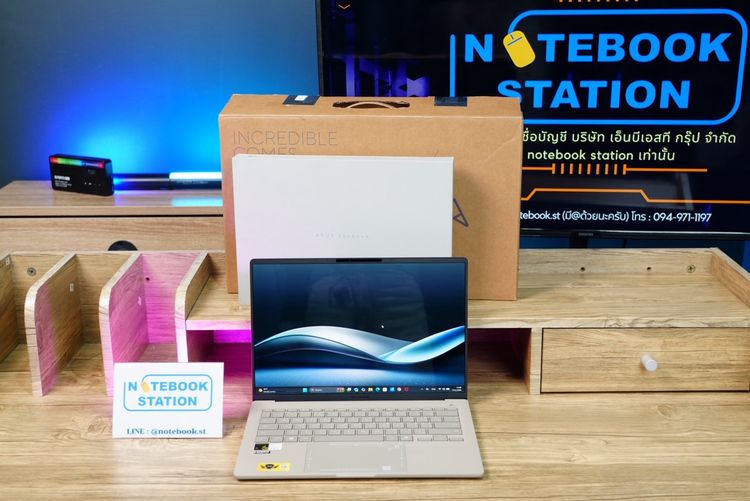 (ของใหม่)Asus Zenbook A14 Snapdragon X Elite X1E-78-100 Ram32 SSD1TB จอ14 WUXGA OLED สเปคสูง ฟังก์ชั่นจัดเต็ม เครื่องสวยดีไซน์บางเบา พร้อมปร รูปที่ 2