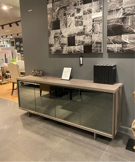 Mirror Sideboard ตู้เก็บของกระจก นำเข้า ราคาปกติ 41,000 บาท ด้านหน้าเป็นกระจกสวยดูดี ตู้เก็บหน้าบานกระจก รูปที่ 2