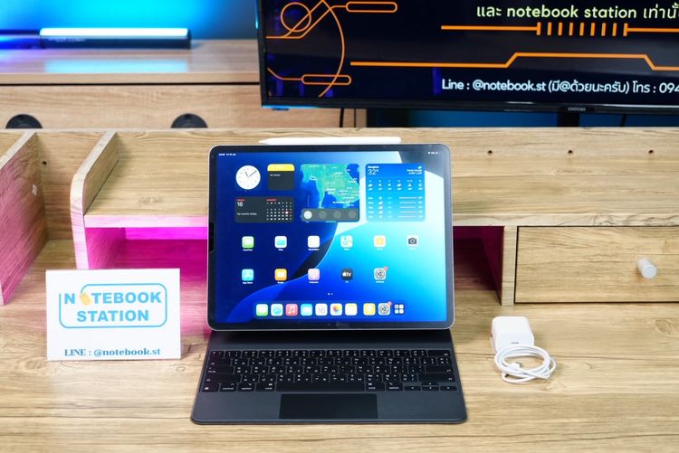 Apple iPad Pro 12.9นิ้ว Wi-Fi+Cellular 256GB (6th Gen)  Apple Pencil  Magic Keyboard ครบชุดเพร้อมใช้งาน รูปที่ 2