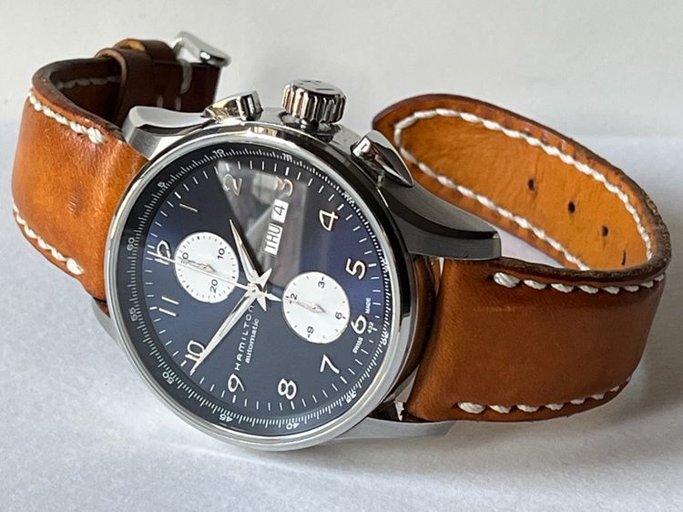 รับเทรด Hamilton Maestro Automatic Chronograph 2024 กล่องใบครบ สภาพ95 รูปที่ 15