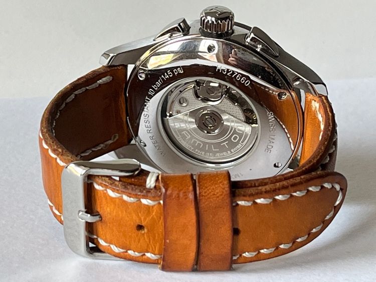 รับเทรด Hamilton Maestro Automatic Chronograph 2024 กล่องใบครบ สภาพ95 รูปที่ 16