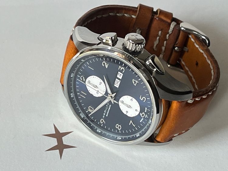 รับเทรด Hamilton Maestro Automatic Chronograph 2024 กล่องใบครบ สภาพ95 รูปที่ 10