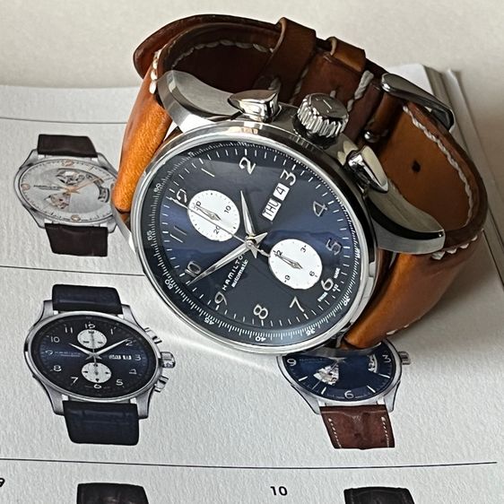 รับเทรด Hamilton Maestro Automatic Chronograph 2024 กล่องใบครบ สภาพ95 รูปที่ 6