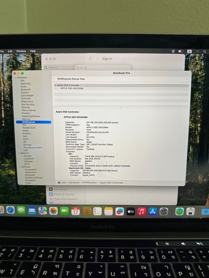 MacBook Pro 13 inch corei5 2019 (touch bar) 3 thunderbolt ram 8 rom 256 รูปที่ 14