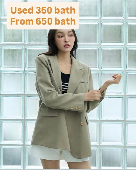 Used malimays blazer (น้ำตาล) freesize ใส่ครั้งเดียวไม่มีตำหนิ 